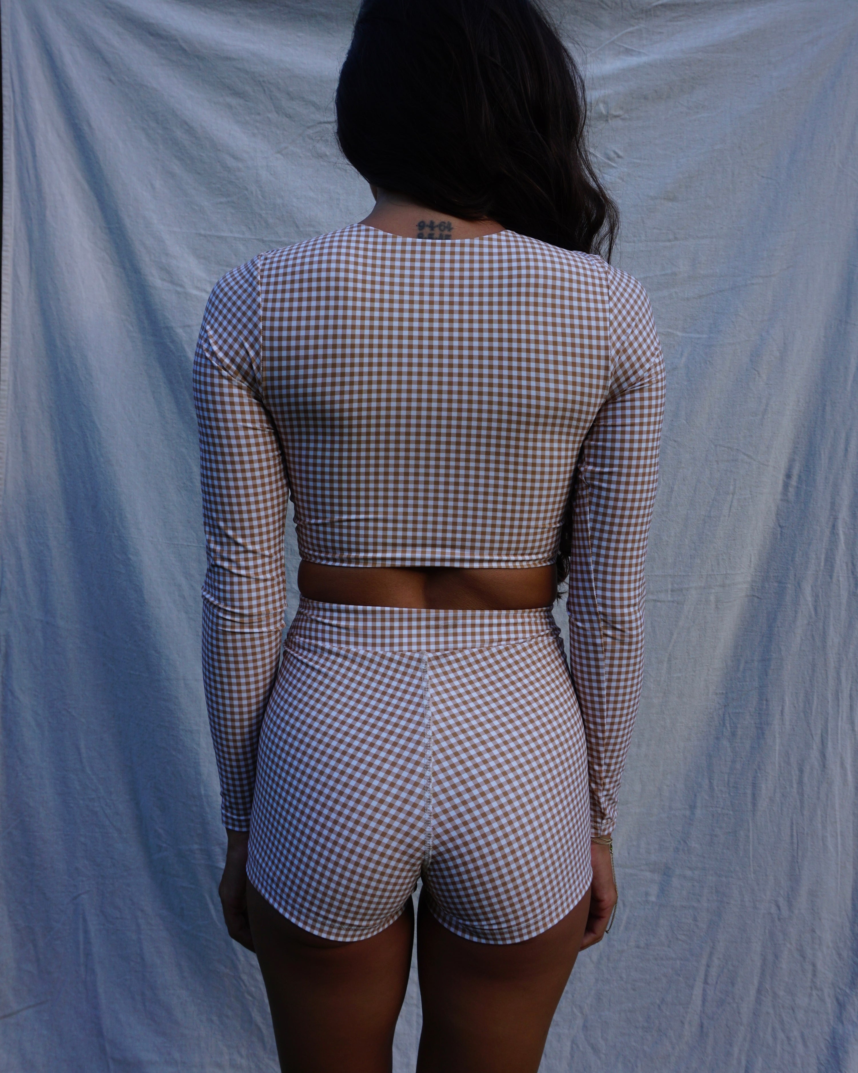 Sunset Shorts - Honey Check