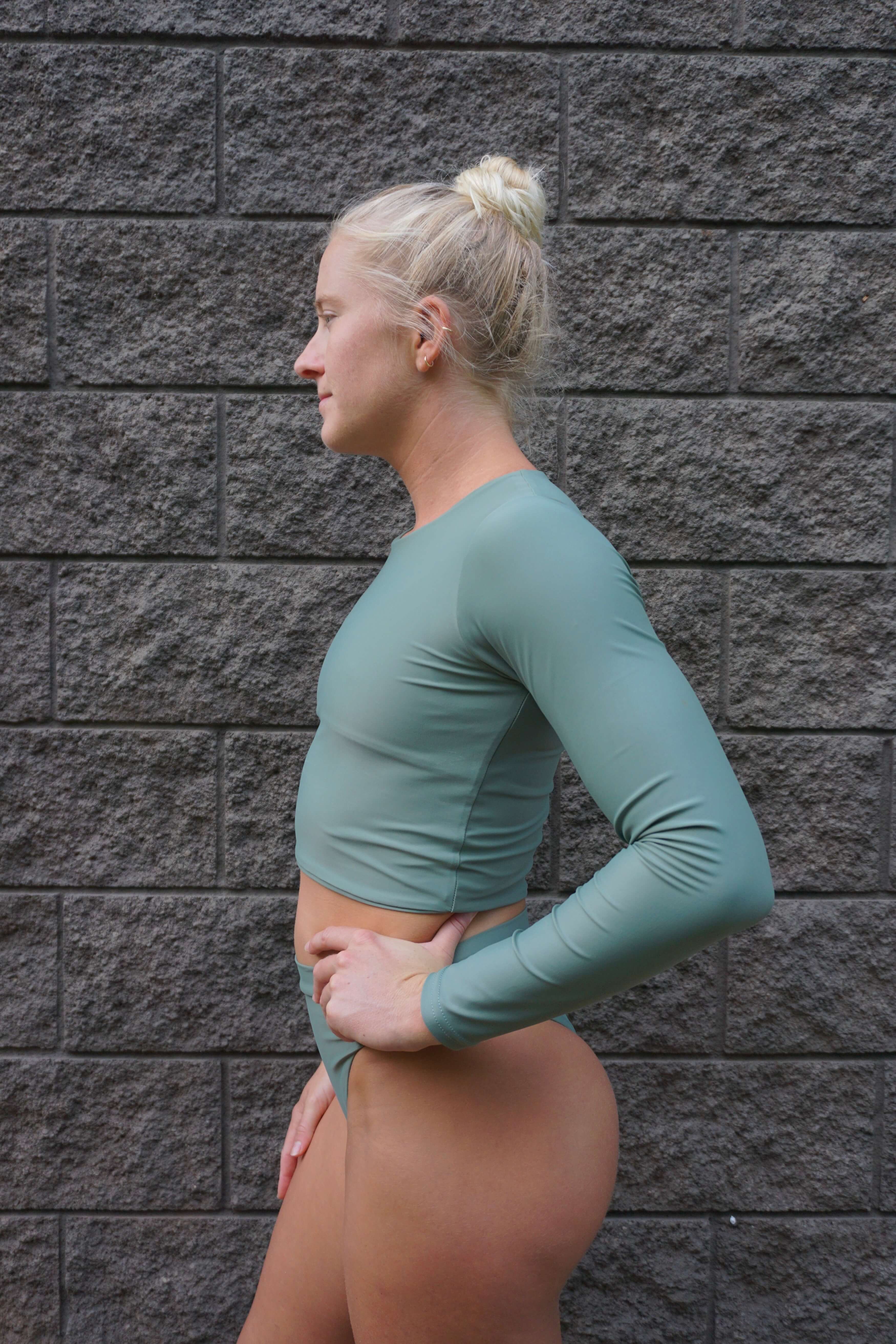 North Shore Crop Rash Guard - Palm